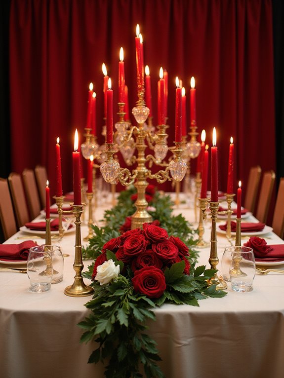 romantic ambiance with candles