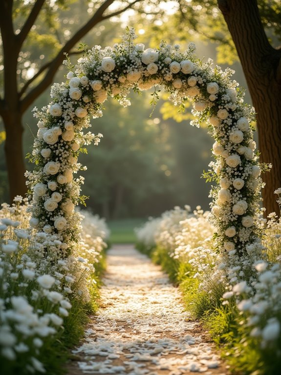 romantic floral wedding arch
