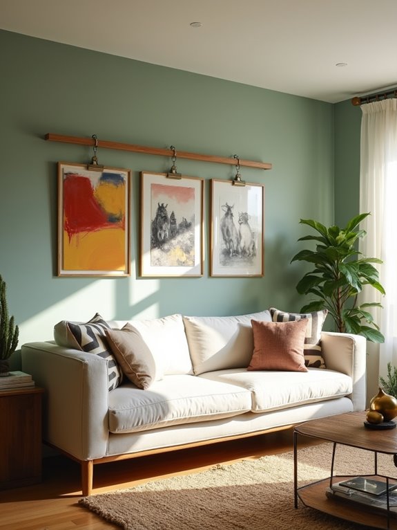 rotating artwork display clips