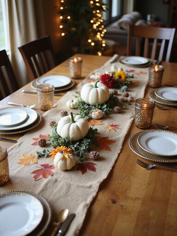 rustic autumn dining decor