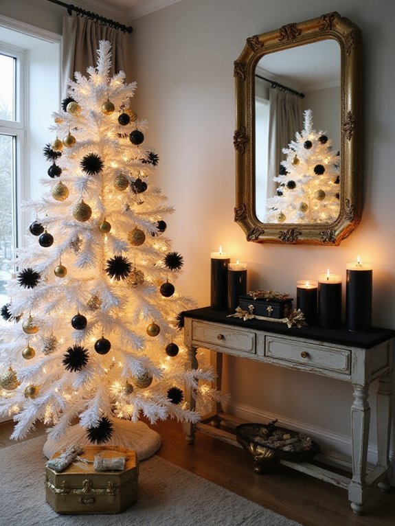 rustic black and gold candles