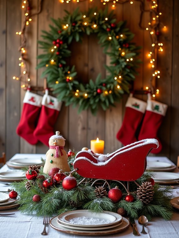 rustic christmas table centerpiece
