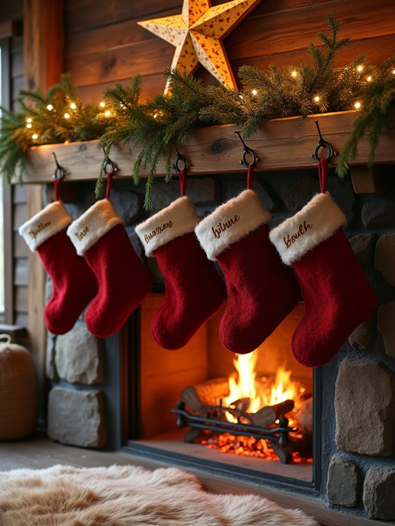 rustic diy stocking holders