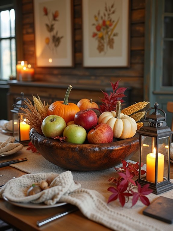 rustic fall centerpiece decoration
