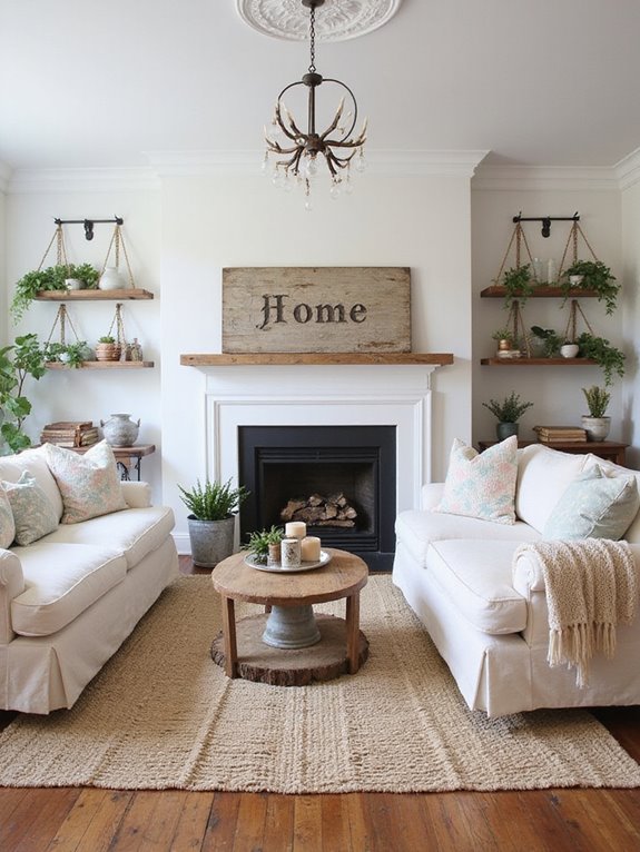 rustic farmhouse living room