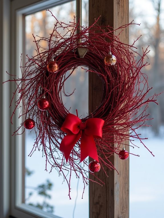 rustic holiday door decor