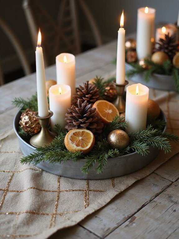 rustic metallic holiday decor