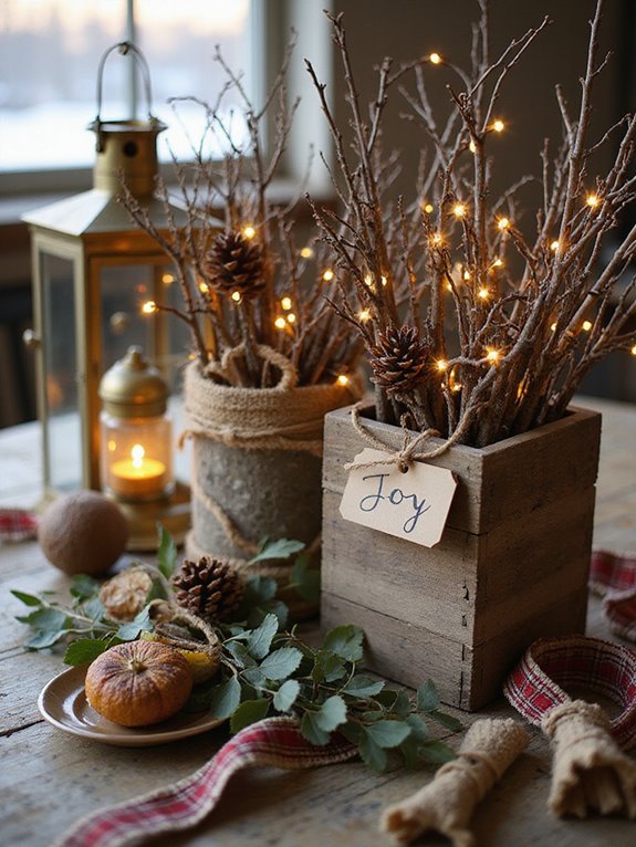 rustic twig holiday decor