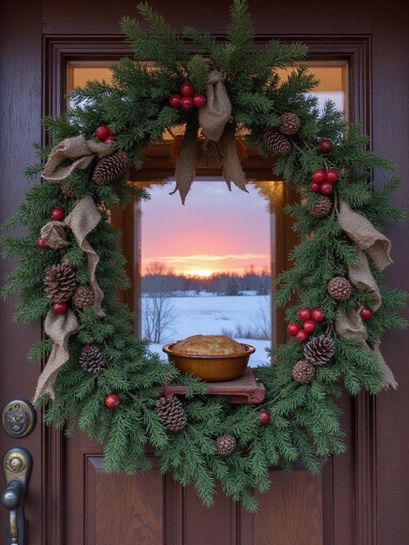 rustic winter wreath decorations
