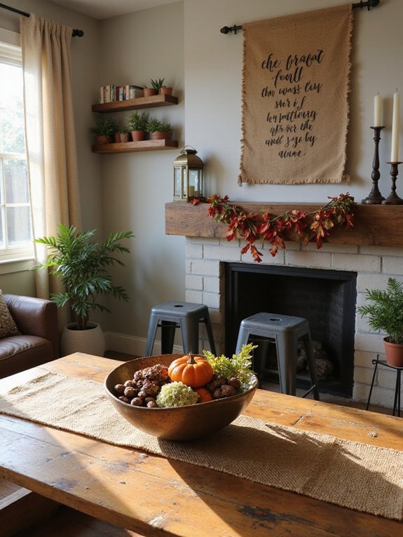 rustic wood and metal