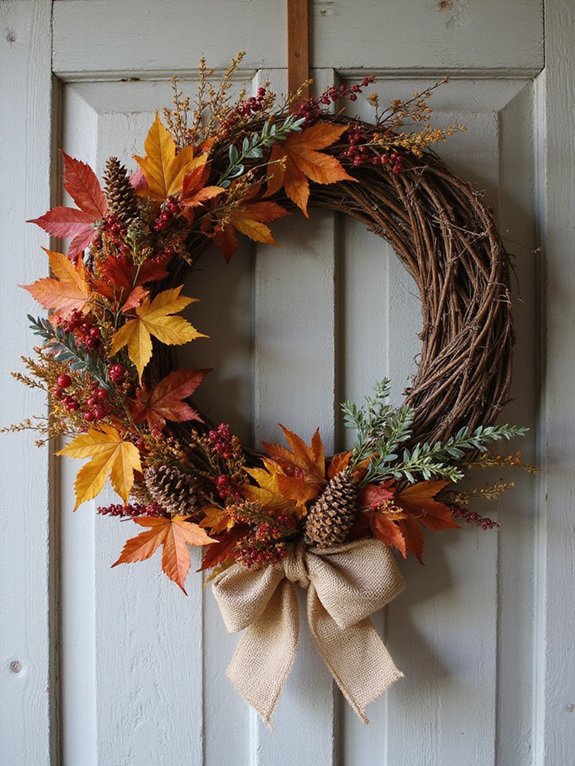rustic wreath from nature