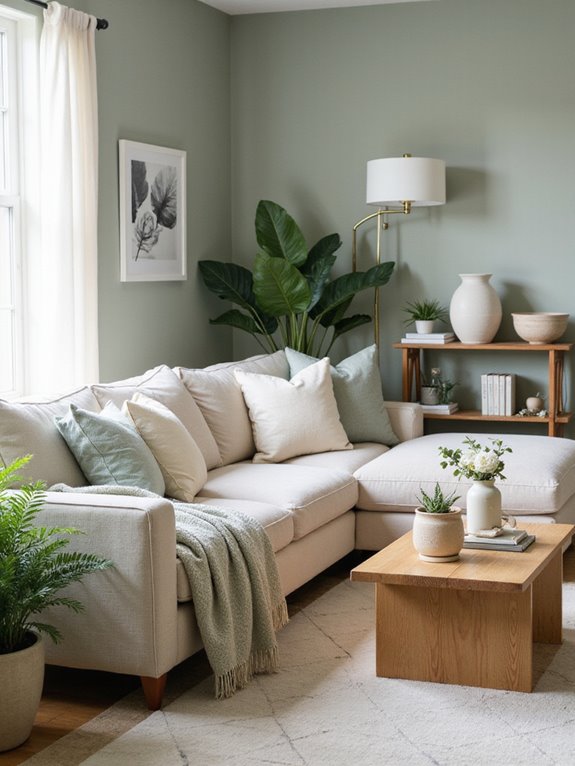 sage green and neutrals