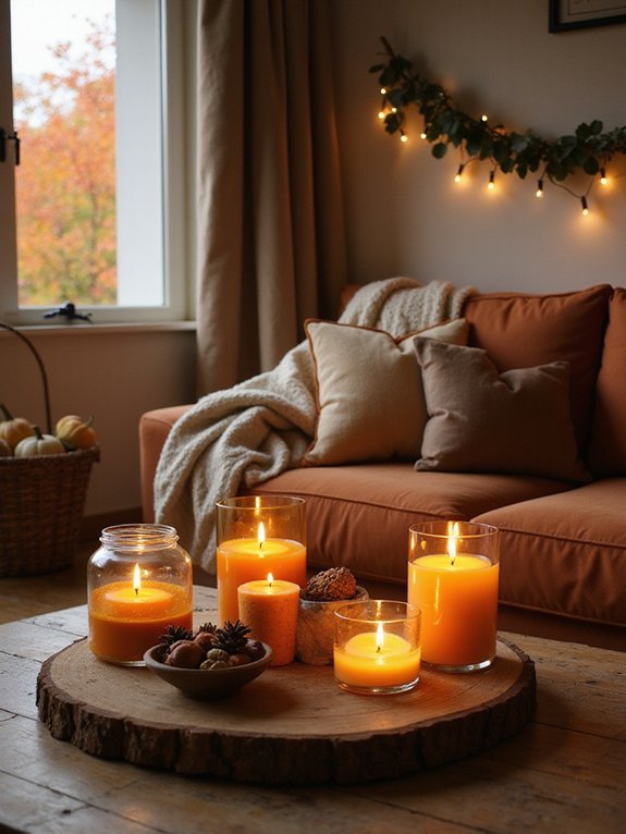 seasonal candles for autumn