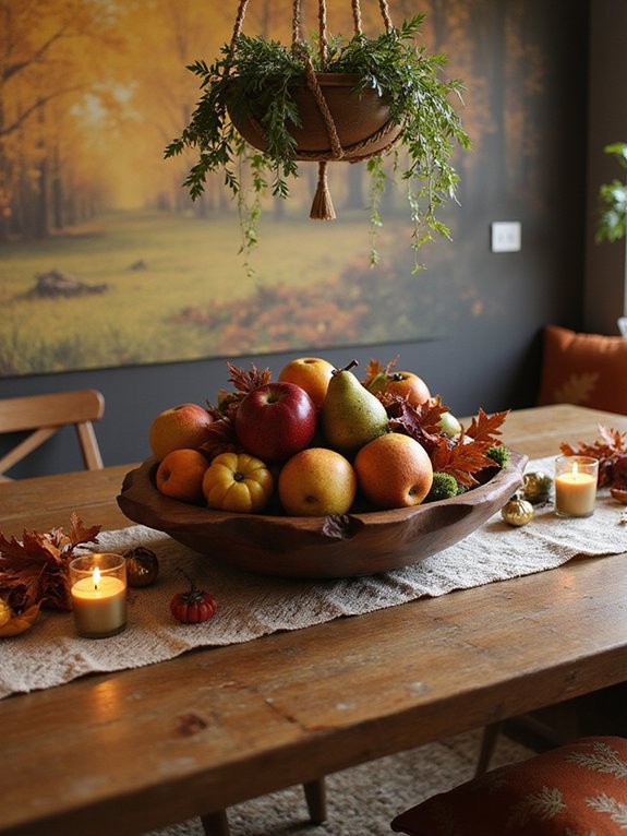 seasonal centerpiece with fruit