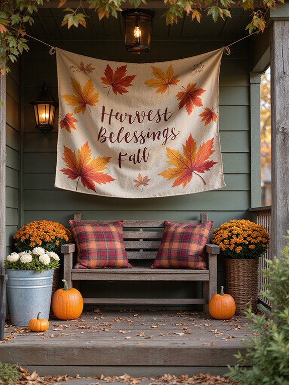 seasonal flag enhances decor