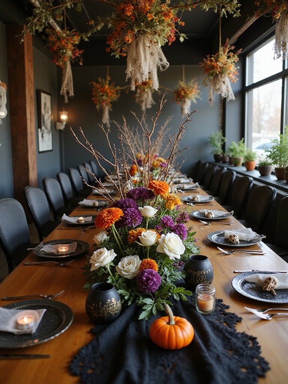 seasonal flowers halloween decorations