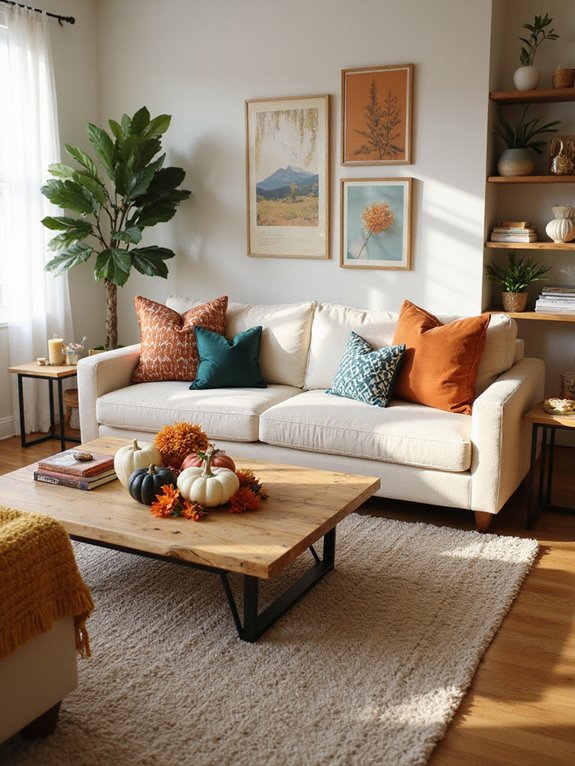 seasonal sofa decor transformation