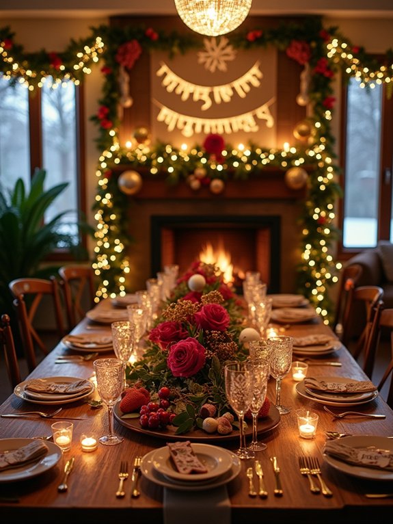 seasonal winter party decorations