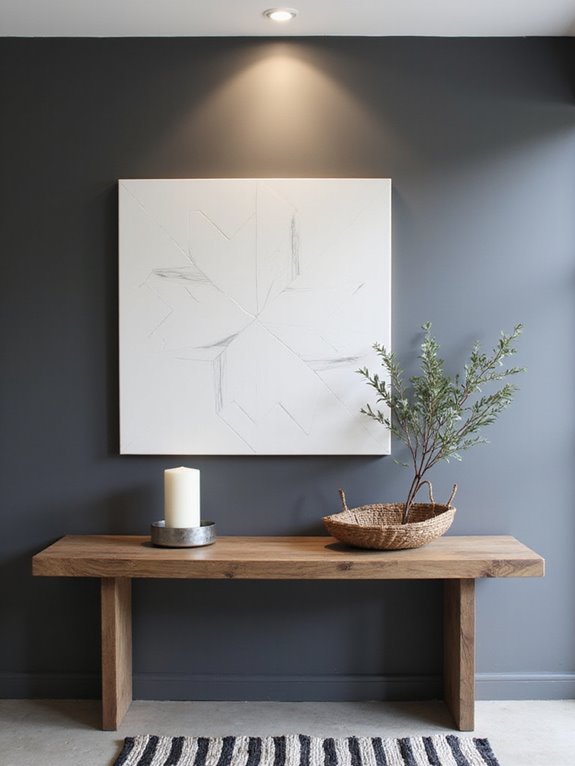 serene minimalist winter art