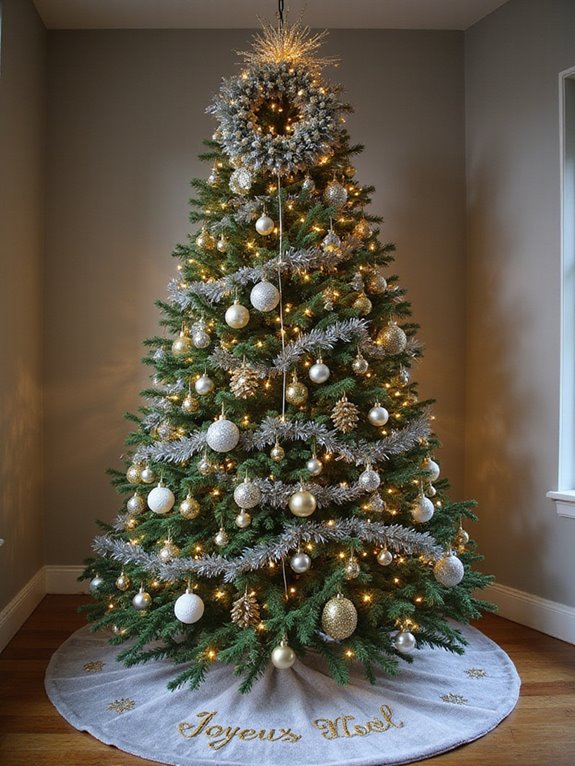 shimmering white gold decor