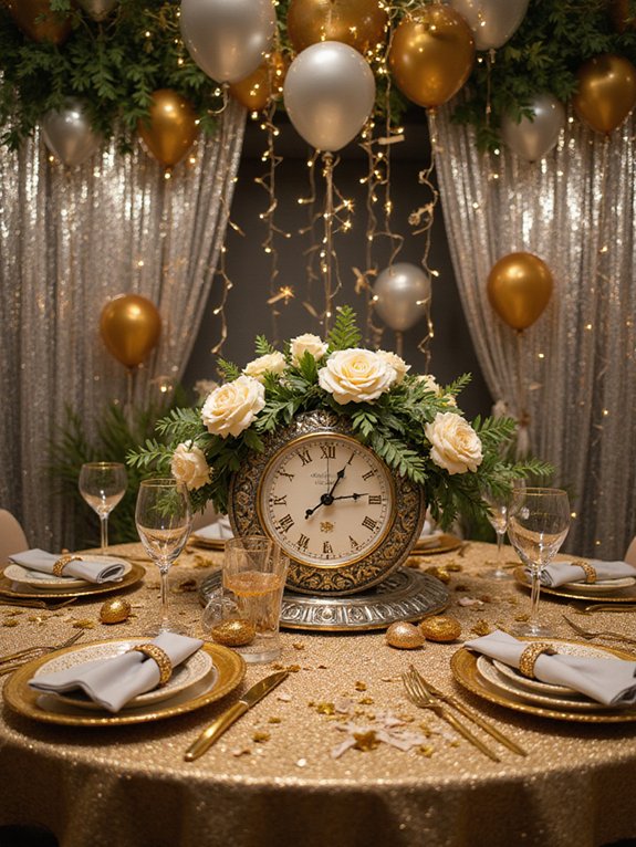 silver and gold decor
