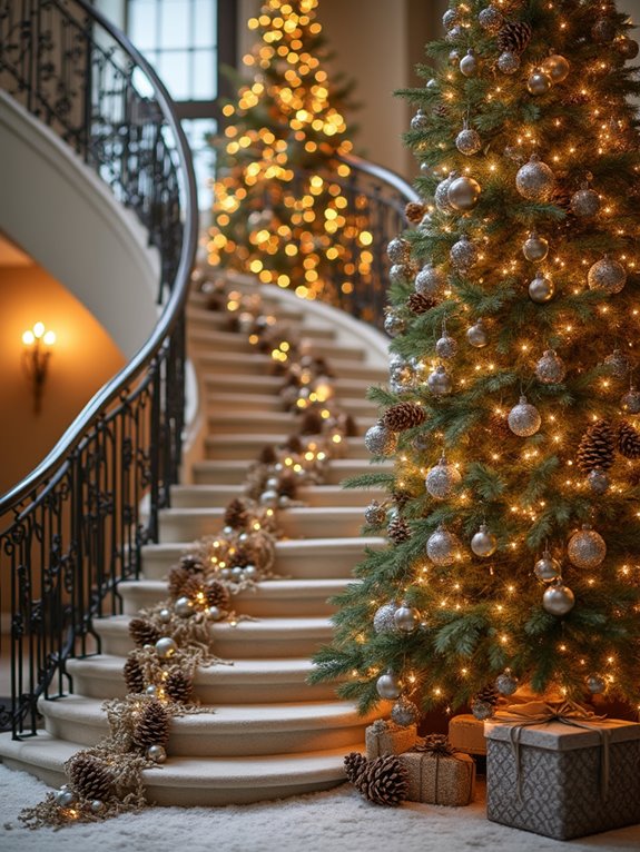 silver pinecones for decorating