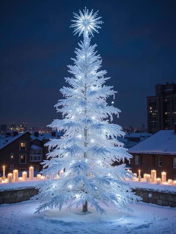 silver sparkle tree toppers