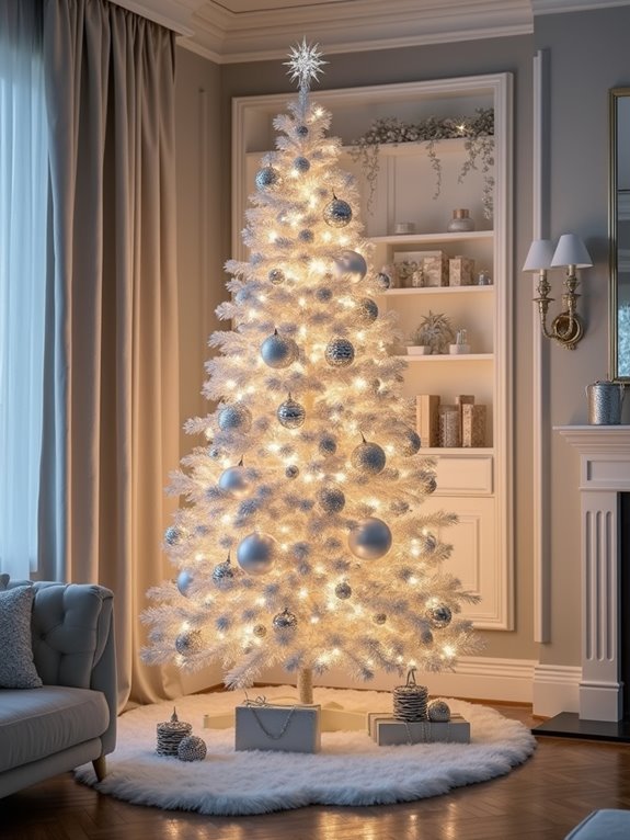 silver tinsel tree elegance