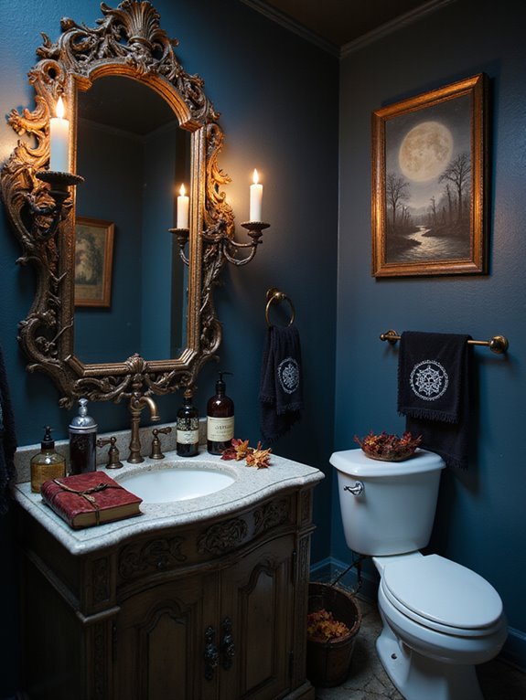 sinister halloween bathroom decor