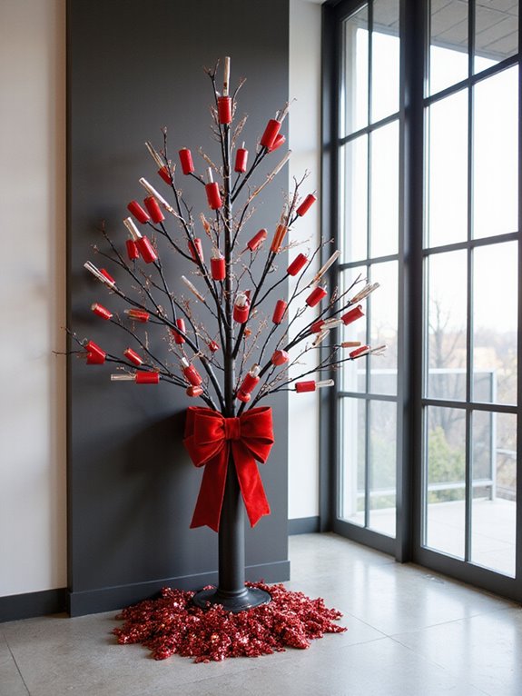 sleek modern garland decorations