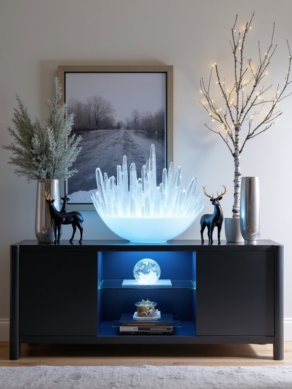 snow covered winter wonderland setup