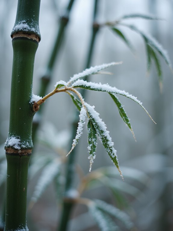 snow dusted bamboo d cor idea