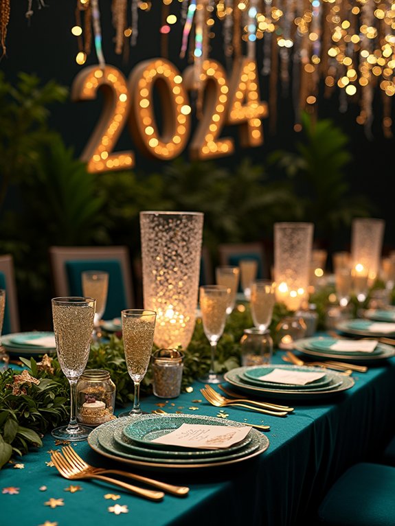 sparkling midnight confetti celebration