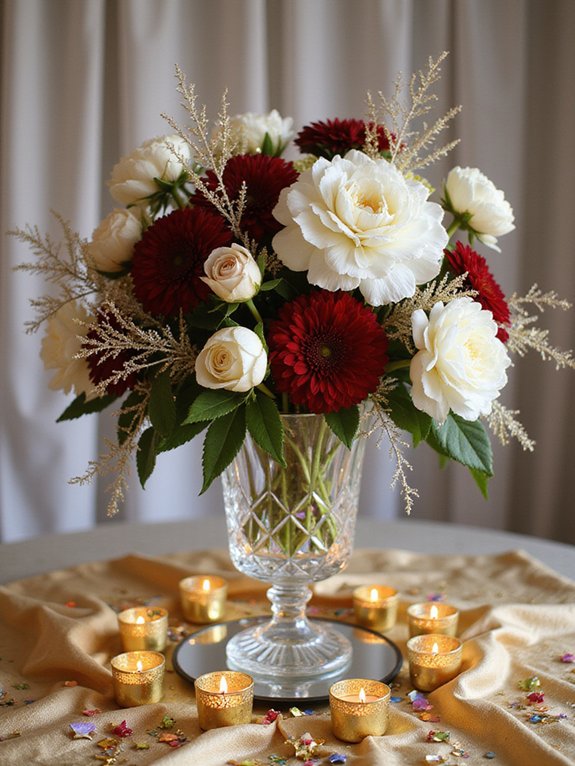 sparkling new year centerpieces
