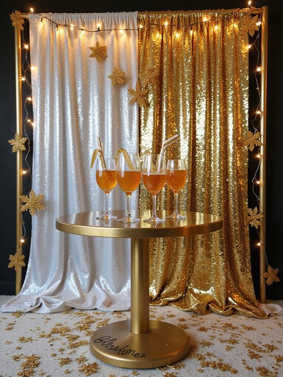 sparkling photo backdrop experience