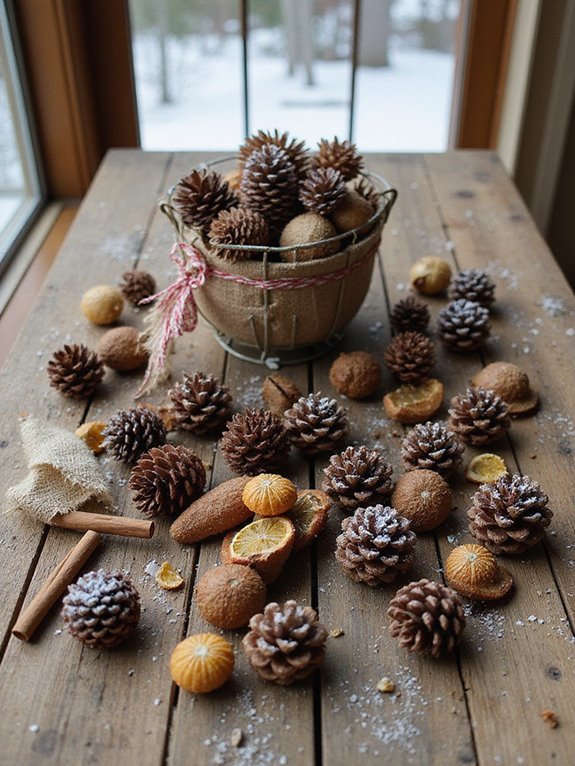 sparkling pinecone ornament decorations