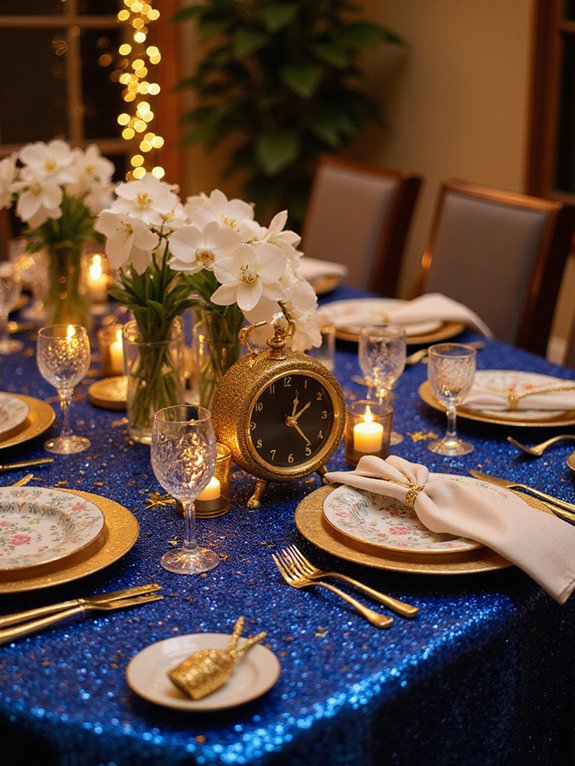 sparkling sequin tablecloth transformation