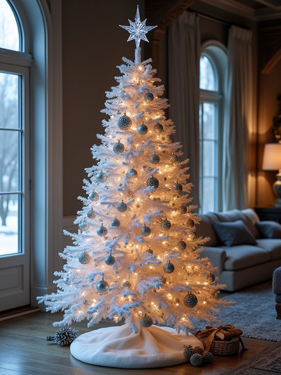 sparkling silvery white christmas decor
