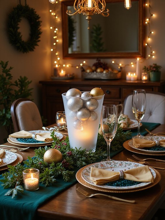 sparkling table decor accents