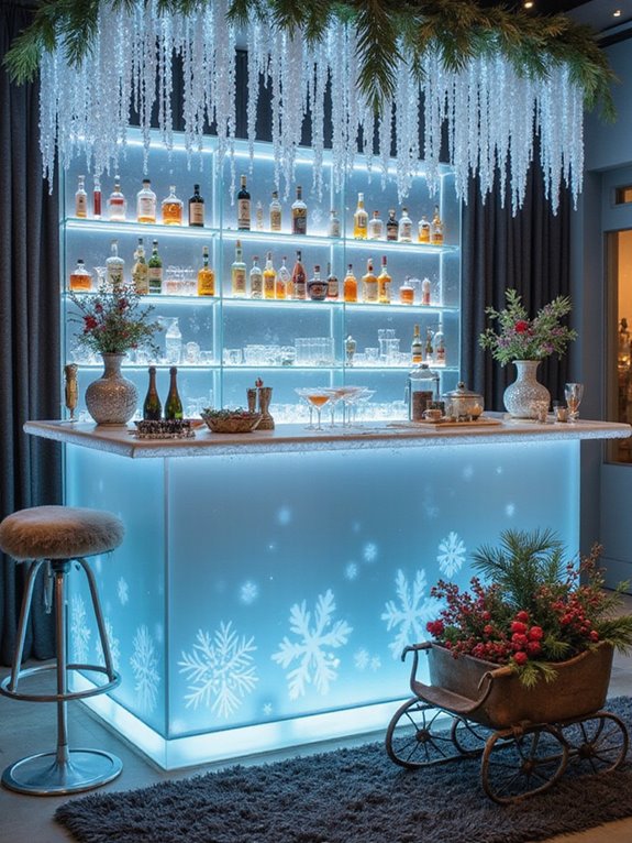 sparkling winter cocktail bar