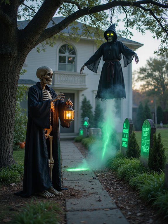 spooky animated halloween props