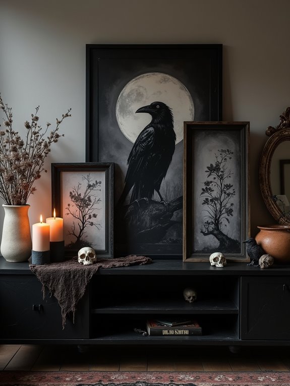 spooky art print displays