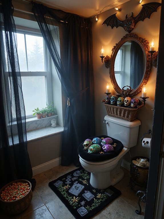 spooky bathroom accessories collection