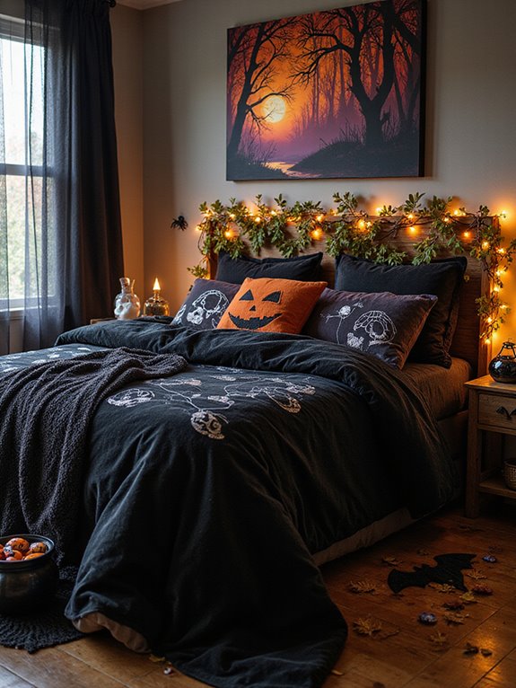 spooky bedding halloween makeover