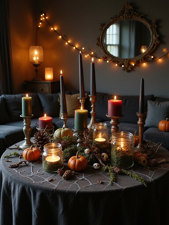 spooky candle decor magic