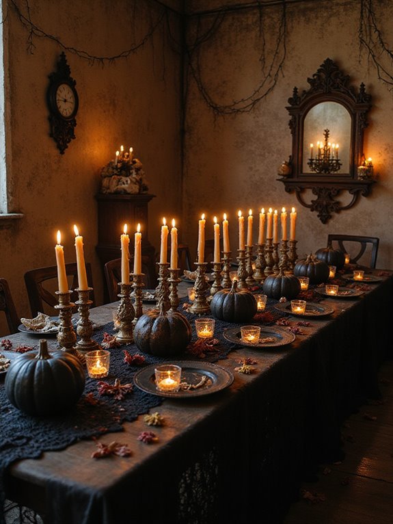 spooky candles create ambiance