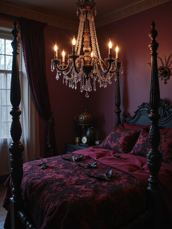 spooky chandelier lighting decor