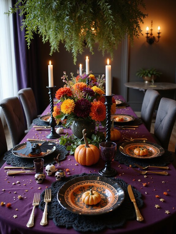 spooky festive table settings