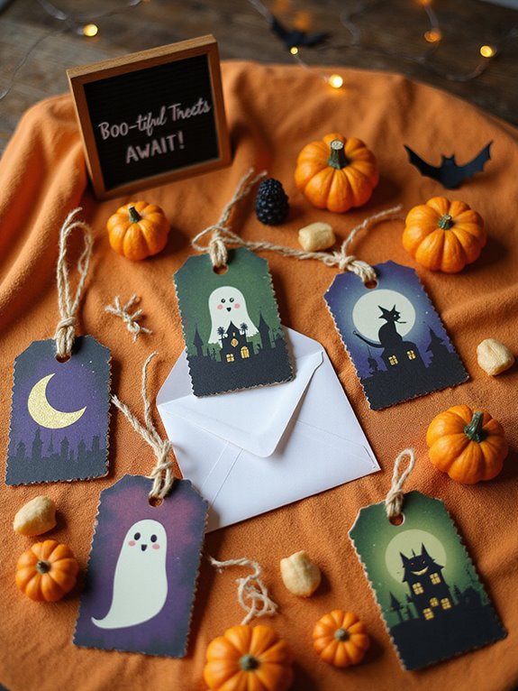 spooky halloween gift tags