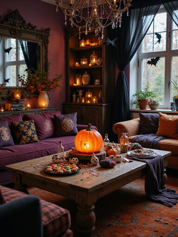 spooky halloween living makeover